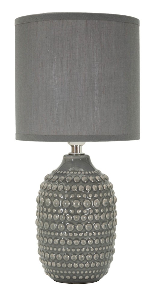 Lampa de masa Points, Mauro Ferretti, 1 x E14, 40W, 15x30.5 cm, ceramica/fier/textil, gri