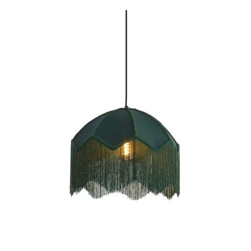 Lustră în culoarea petrol cu abajur textil ø 40 cm Malacia – Light & Living