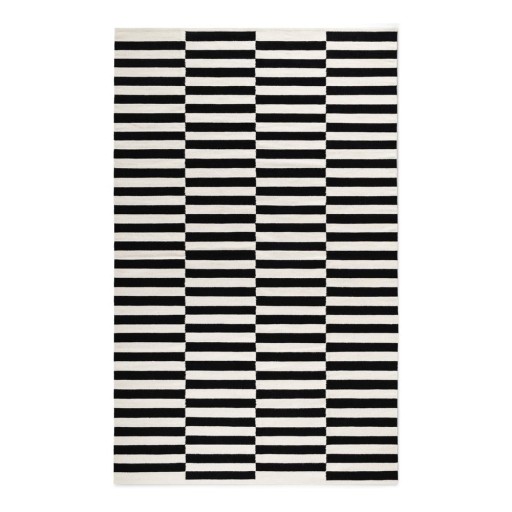 Covor negru-alb reversibil/țesut manual din lână 200x300 cm Donna – Hanse Home