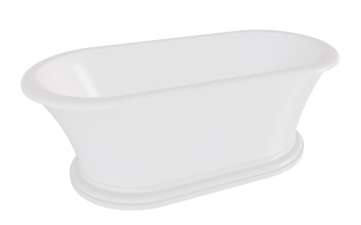 Cada ovala freestanding Besco Ziva 160x75cm  ventil click-clack cu top cleaning alb  alb lucios