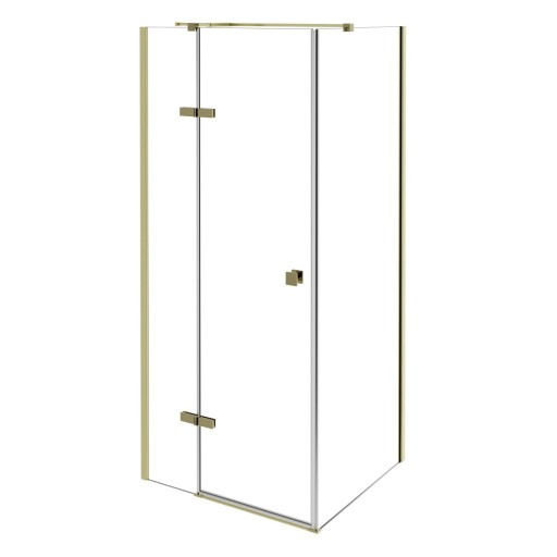 Cabina de dus Besco Pixa Gold 90 L  90x90cm  orientare stanga  profile auriu