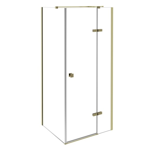Cabina de dus Besco Pixa Gold 90 P  90x90cm  orientare dreapta  profile auriu