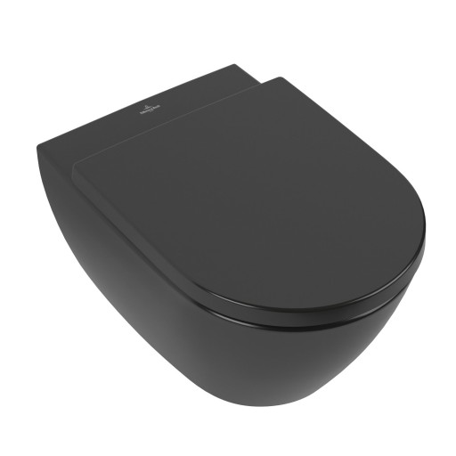 Vas WC suspendat Villeroy & Boch Subway 2.0  Ceramic plus  Direct Flush  370x560mm  Pure Black