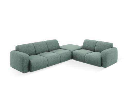 Coltar dreapta 6 locuri, Molino-140, Micadoni Home, 315x250x72 cm, tesatura chenille din poliester, petrol