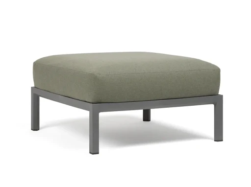 Pouf exterior Nardi Maximo 82.5x82.5cm  cadru gri Basalto  perna verde Timo Sunbrella