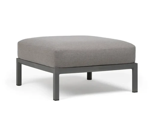 Pouf exterior Nardi Maximo 82.5x82.5cm  cadru gri Basalto  perna gri Lava Sunbrella