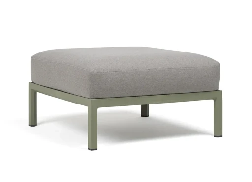 Pouf exterior Nardi Maximo 82.5x82.5cm  cadru verde Cactus  perna gri Lava Sunbrella