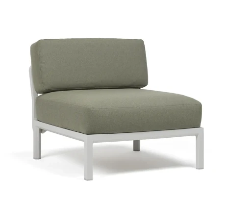 Element central Nardi Maximo  cadru alb Gesso  perne verde Timo Sunbrella