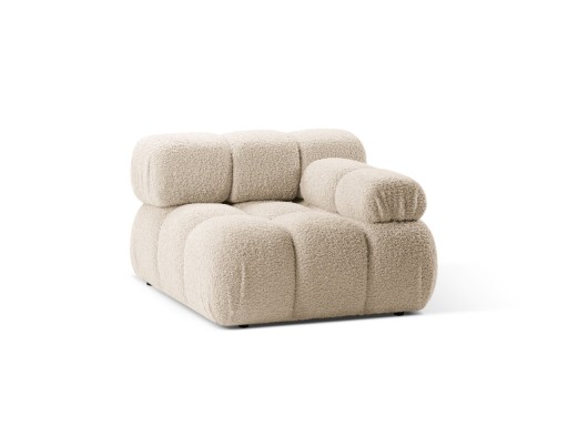 Modul dreapta pentru canapea, 1 loc, Bellis-213, Micadoni Home, 94x94x70 cm, tesatura boucle, bej deschis