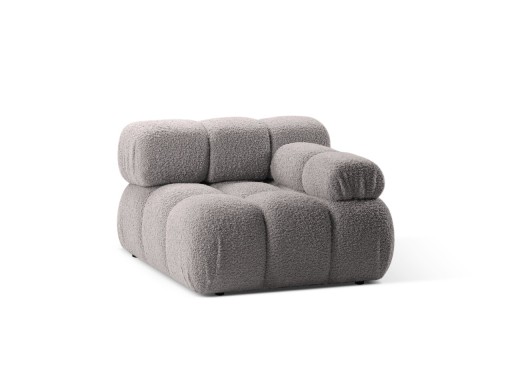 Modul dreapta pentru canapea, 1 loc, Bellis-213, Micadoni Home, 94x94x70 cm, tesatura boucle, gri deschis