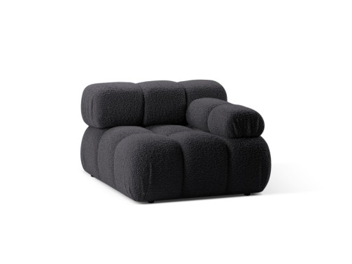 Modul dreapta pentru canapea, 1 loc, Bellis-213, Micadoni Home, 94x94x70 cm, tesatura boucle, grafit