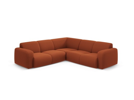 Coltar simetric 5 locuri, Molino-101, Micadoni Home, 252x252x75 cm, tesatura boucle, teracota