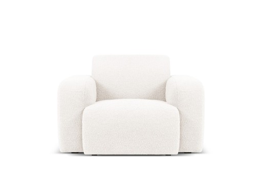 Fotoliu, Molino-101, Micadoni Home, 105x95x72 cm, tesatura boucle, alb