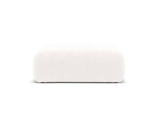 Taburet, Molino-101, Micadoni Home, 100x100x36 cm, tesatura boucle, alb