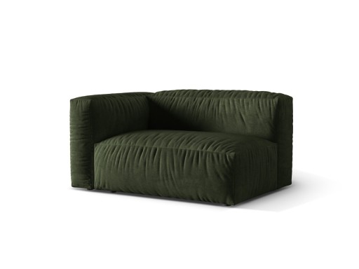 Modul stanga pentru canapea, 1 loc, Martina-120, Micadoni Home, 160x106x75 cm, catifea, verde