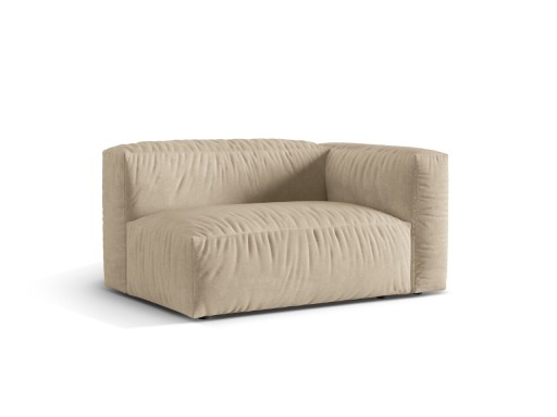 Modul dreapta pentru canapea, 1 loc, Martina-120, Micadoni Home, 160x106x75 cm, catifea, bej deschis