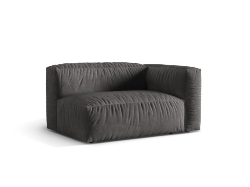 Modul dreapta pentru canapea, 1 loc, Martina-120, Micadoni Home, 160x106x75 cm, catifea, gri
