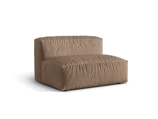 Modul pentru canapea, 1 loc, Martina-120, Micadoni Home, 132x106x75 cm, catifea, bej inchis
