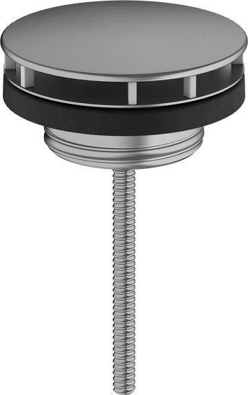 Ventil fix Hansgrohe pentru lavoare fara preaplin  negru periat