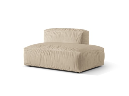Modul dreapta pentru canapea, 2 locuri, Martina-120, Micadoni Home, 133x106x75 cm, catifea, bej deschis