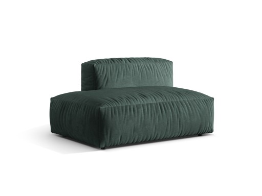 Modul stanga pentru canapea, 2 locuri, Martina-120, Micadoni Home, 133x106x75 cm, catifea, albastru petrol