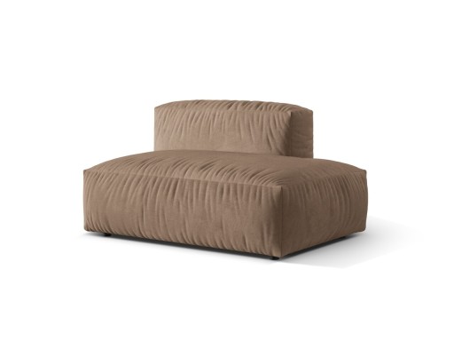 Modul dreapta pentru canapea, 2 locuri, Martina-120, Micadoni Home, 133x106x75 cm, catifea, bej inchis
