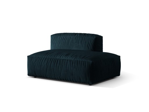 Modul dreapta pentru canapea, 2 locuri, Martina-120, Micadoni Home, 133x106x75 cm, catifea, albastru petrol inchis