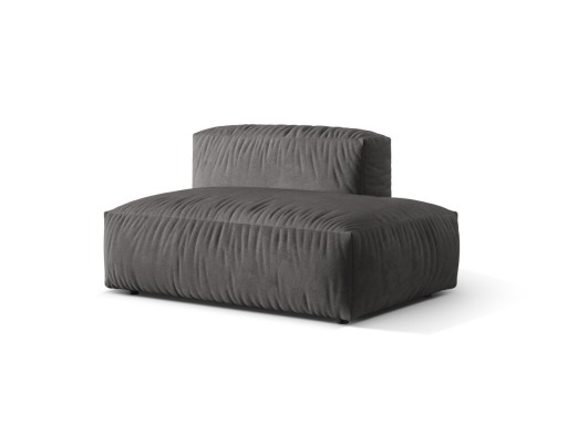 Modul dreapta pentru canapea, 2 locuri, Martina-120, Micadoni Home, 133x106x75 cm, catifea, gri