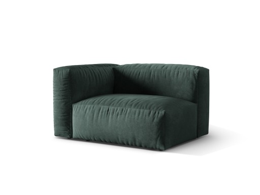 Modul stanga pentru canapea, 1 loc, Martina-120, Micadoni Home, 121x106x75 cm, catifea, petrol