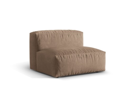 Modul pentru canapea, 1 loc, Martina-120, Micadoni Home, 92x106x75 cm, catifea, bej inchis