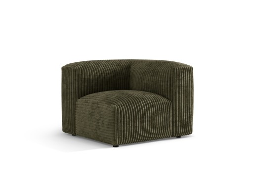 Modul pentru canapea, 1 loc, Martina-212, Micadoni Home, 100x100x75 cm, velur, verde muschi