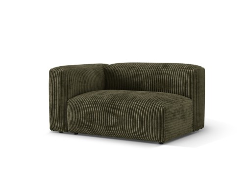 Modul stanga pentru canapea, 1 loc, Martina-212, Micadoni Home, 160x106x75 cm, velur, verde muschi