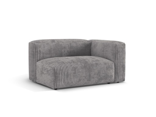 Modul dreapta pentru canapea, 1 loc, Martina-212, Micadoni Home, 160x106x75 cm, velur, gri deschis