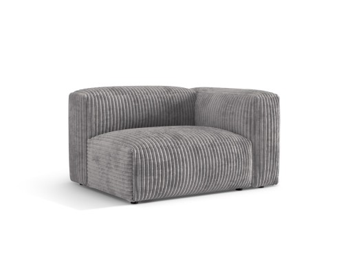 Modul dreapta pentru canapea, 1 loc, Martina-212, Micadoni Home, 121x106x75 cm, velur, gri deschis