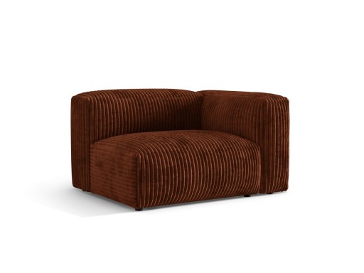 Modul dreapta pentru canapea, 1 loc, Martina-212, Micadoni Home, 121x106x75 cm, velur, caramiziu