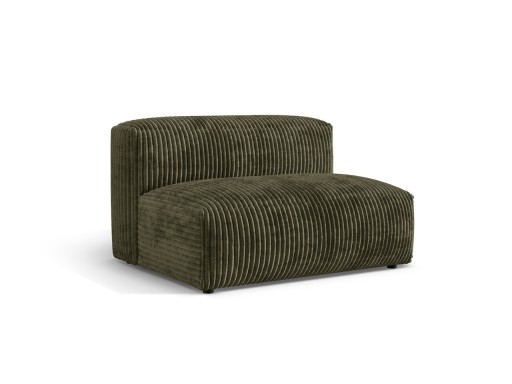 Modul pentru canapea, 1 loc, Martina-212, Micadoni Home, 132x106x75 cm, velur, verde muschi