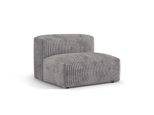 Modul pentru canapea, 1 loc, Martina-212, Micadoni Home, 92x106x75 cm, velur, gri deschis