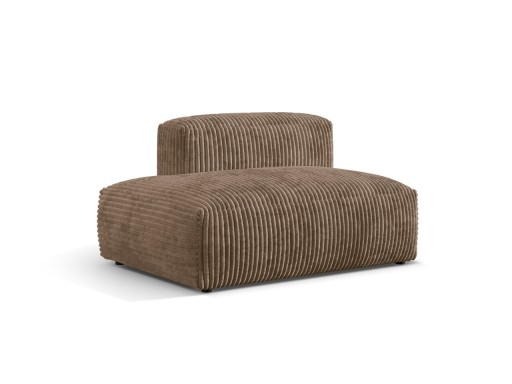 Modul stanga pentru canapea, 2 locuri, Martina-212, Micadoni Home, 133x106x75 cm, velur, maro ghinda