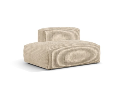 Modul stanga pentru canapea, 2 locuri, Martina-212, Micadoni Home, 133x106x75 cm, velur, bej deschis