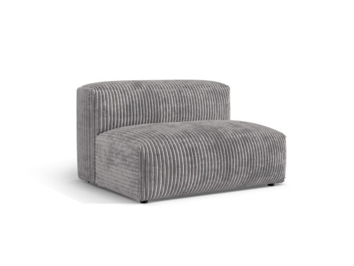 Modul pentru canapea, 1 loc, Martina-212, Micadoni Home, 132x106x75 cm, velur, gri deschis