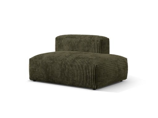 Modul dreapta pentru canapea, 2 locuri, Martina-212, Micadoni Home, 133x106x75 cm, velur, verde muschi
