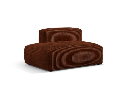 Modul stanga pentru canapea, 2 locuri, Martina-212, Micadoni Home, 133x106x75 cm, velur, caramiziu