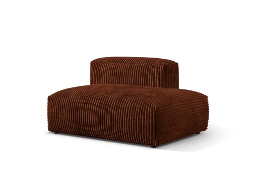 Modul dreapta pentru canapea, 2 locuri, Martina-212, Micadoni Home, 133x106x75 cm, velur, caramiziu