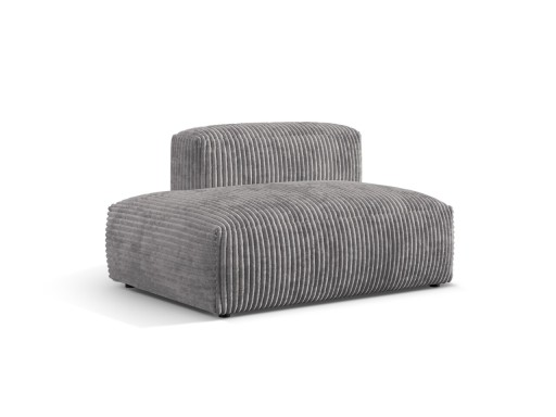 Modul stanga pentru canapea, 2 locuri, Martina-212, Micadoni Home, 133x106x75 cm, velur, gri deschis