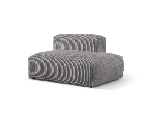 Modul dreapta pentru canapea, 2 locuri, Martina-212, Micadoni Home, 133x106x75 cm, velur, gri deschis