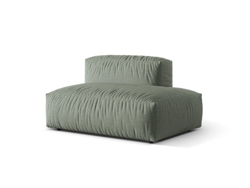Modul dreapta pentru canapea, 2 locuri, Martina-169, Micadoni Home, 133x106x75 cm, tesatura structurata catifelata, verde muschi
