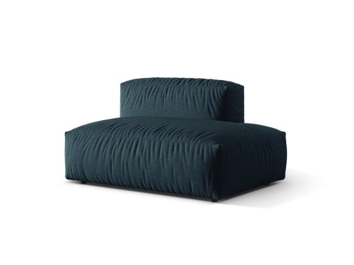 Modul dreapta pentru canapea, 2 locuri, Martina-169, Micadoni Home, 133x106x75 cm, tesatura structurata catifelata, albastru jeans