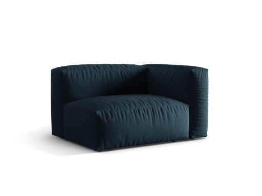 Modul dreapta pentru canapea, 1 loc, Martina-169, Micadoni Home, 121x106x75 cm, tesatura structurata catifelata, albastru jeans