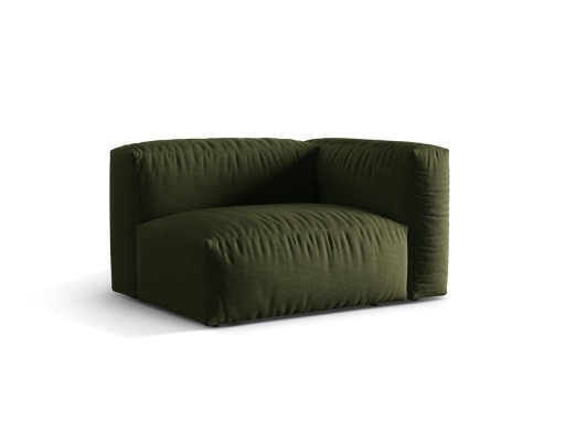 Modul dreapta pentru canapea, 1 loc, Martina-169, Micadoni Home, 121x106x75 cm, tesatura structurata catifelata, verde