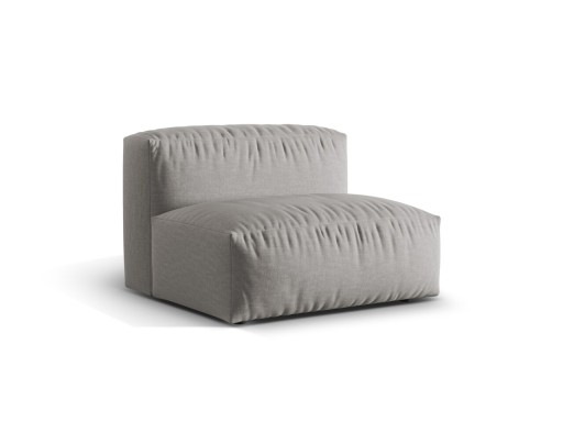 Modul pentru canapea, 1 loc, Martina-169, Micadoni Home, 92x106x75 cm, tesatura structurata catifelata, gri deschis